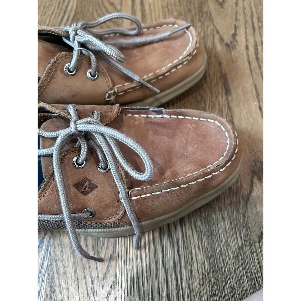 Sperry Top-Sider Authentic Original Leather Boat Shoes Sahara Tan Men's Size 9.5